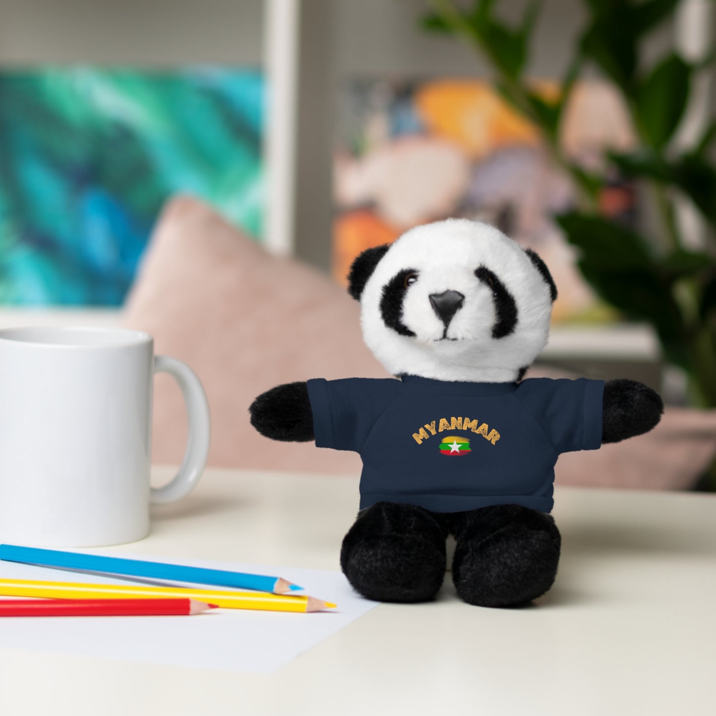 Stuffed Animals with Myanmar Flag Tee