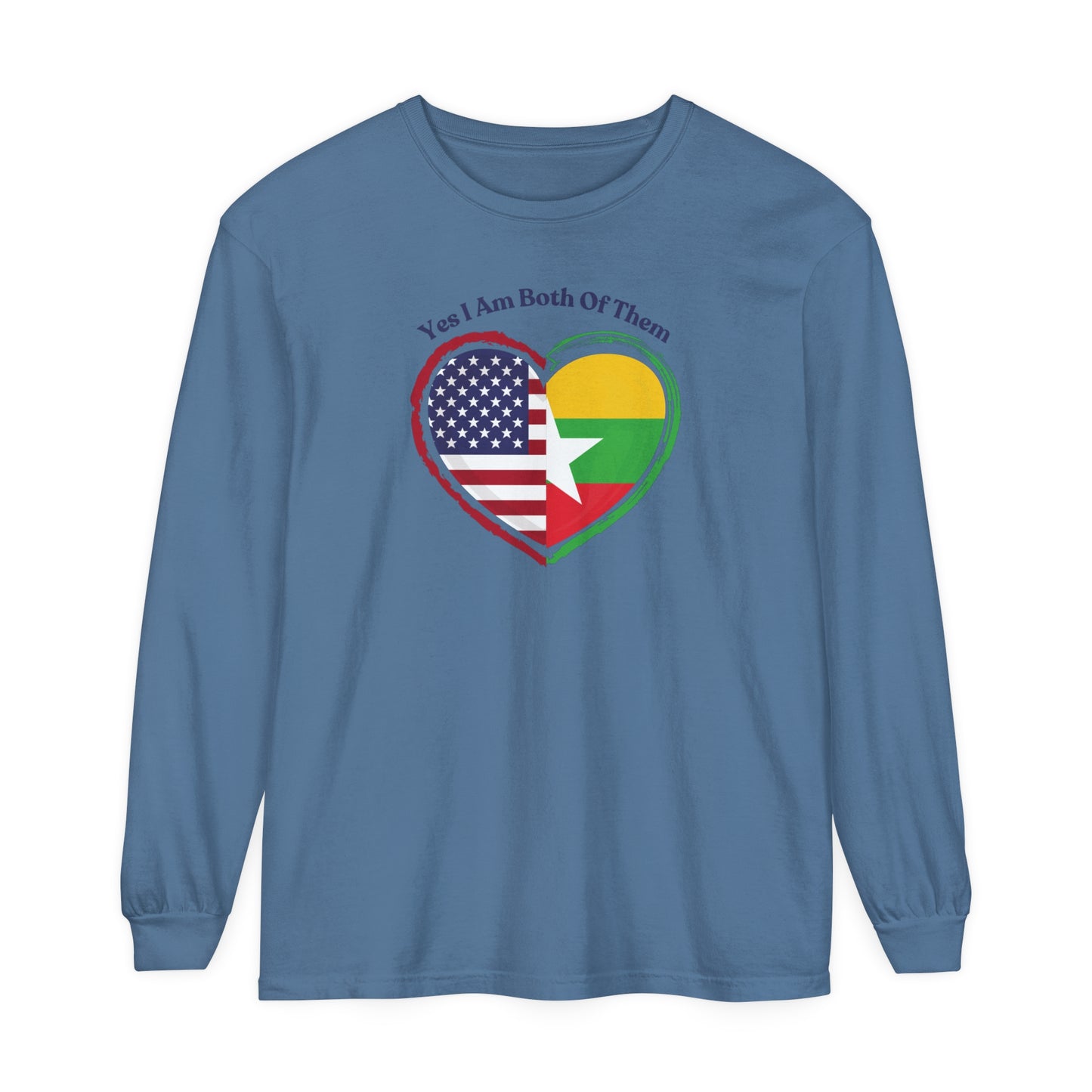 Burmese American Long Sleeve T-Shirt