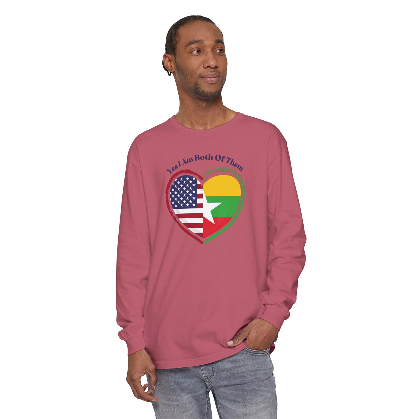 Burmese American Long Sleeve T-Shirt