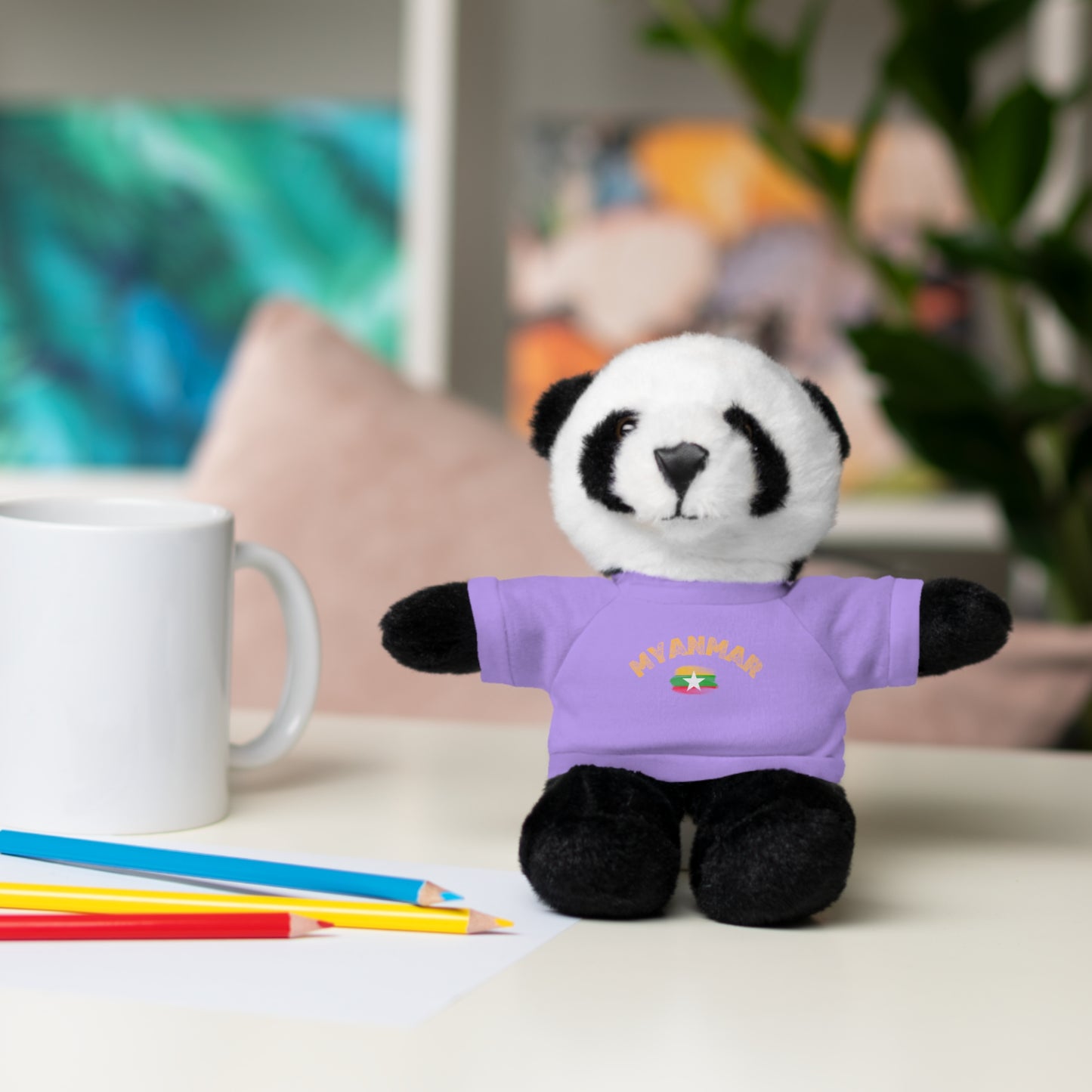 Stuffed Animals with Myanmar Flag Tee