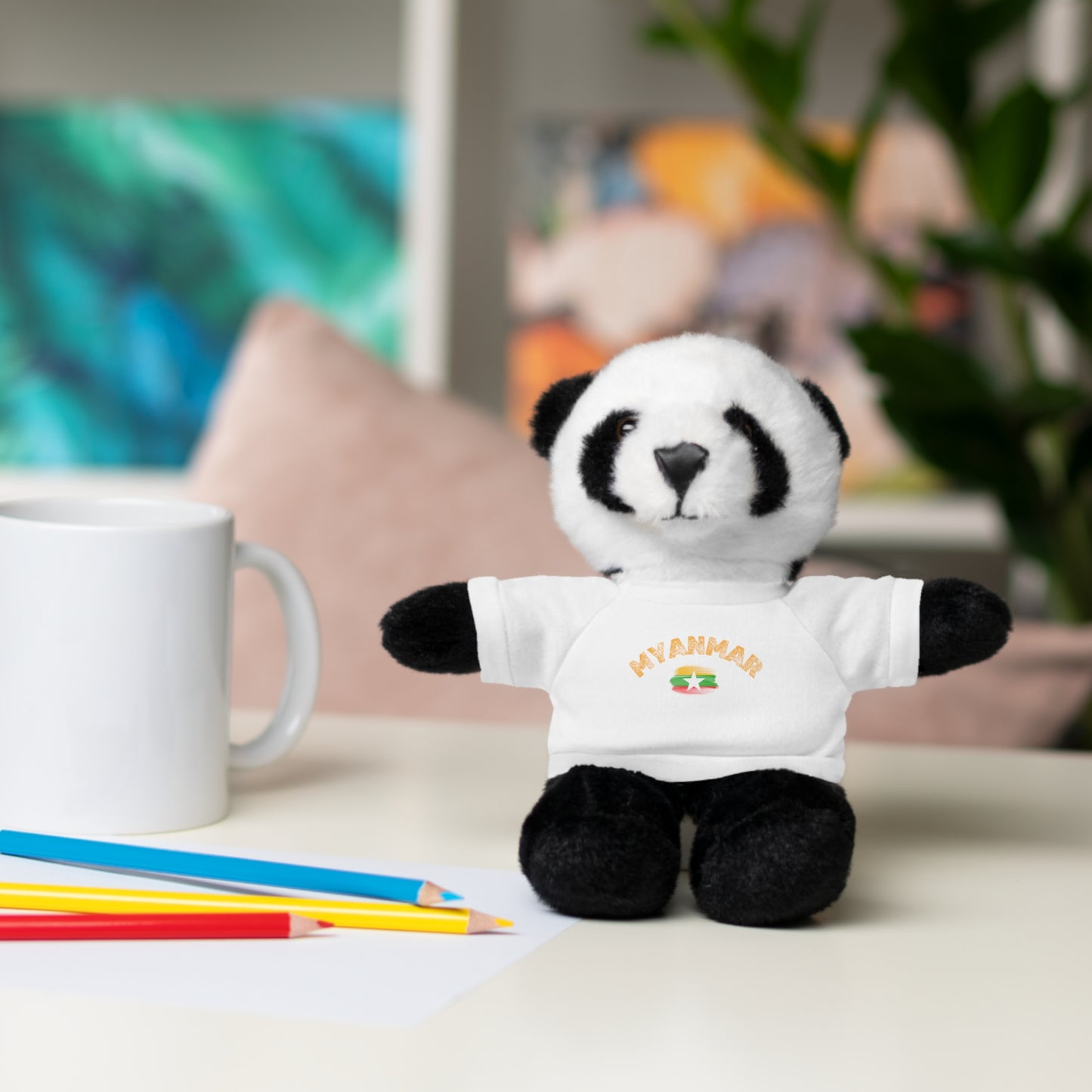 Stuffed Animals with Myanmar Flag Tee