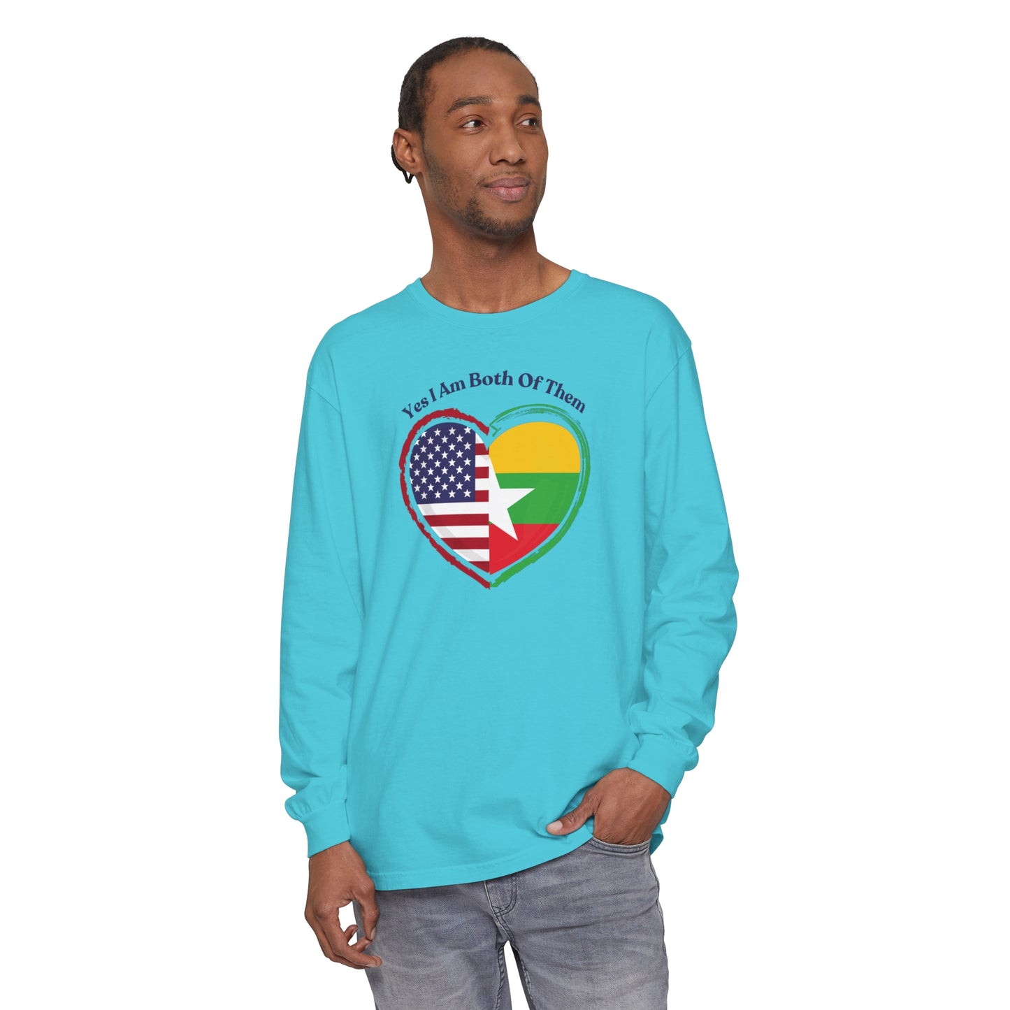 Burmese American Long Sleeve T-Shirt