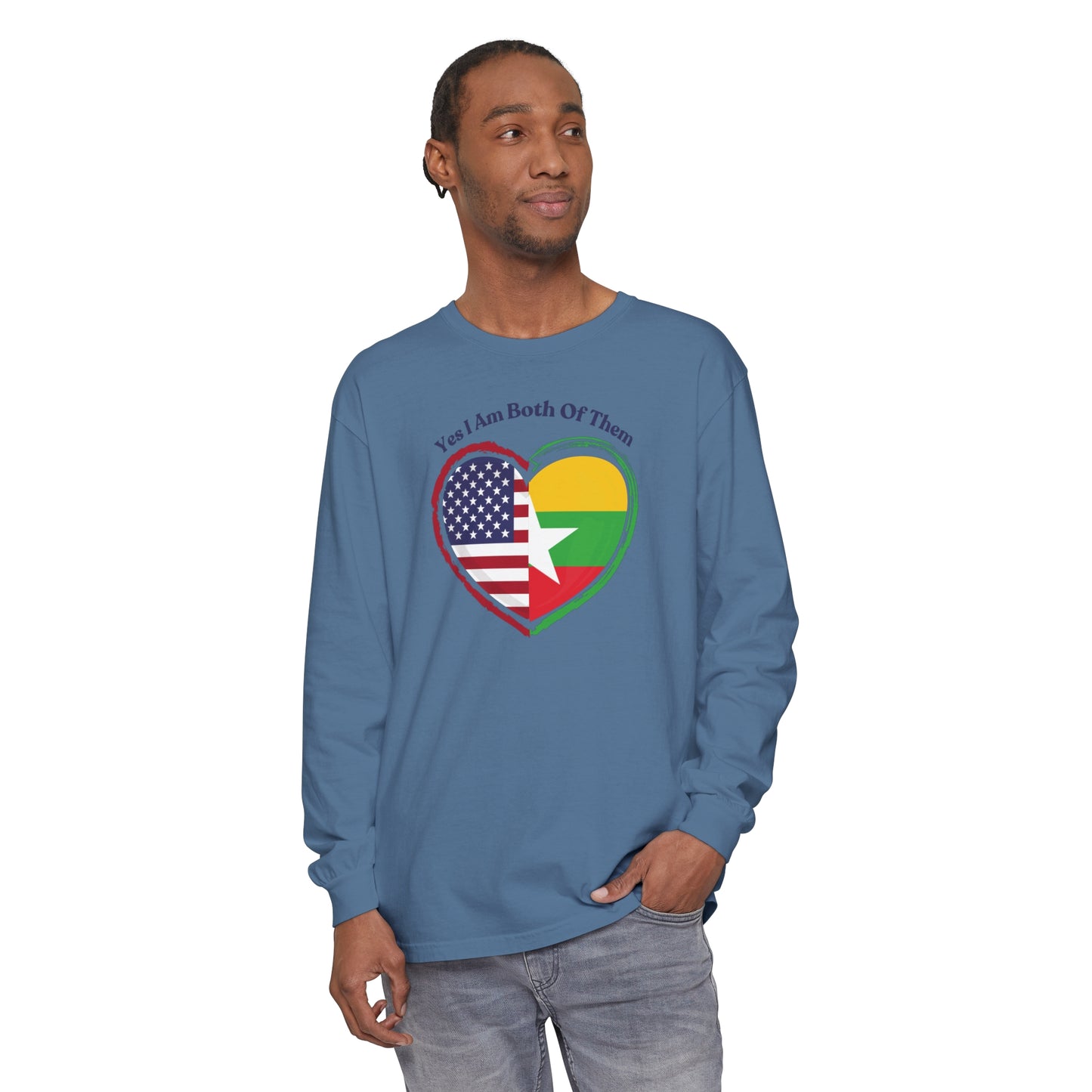 Burmese American Long Sleeve T-Shirt